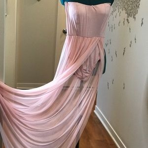 Pink see through suit